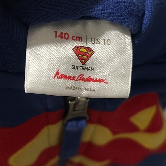 Hanna Andersson Justice League Superman Hoodie Size 10 - Picture 9 of 10